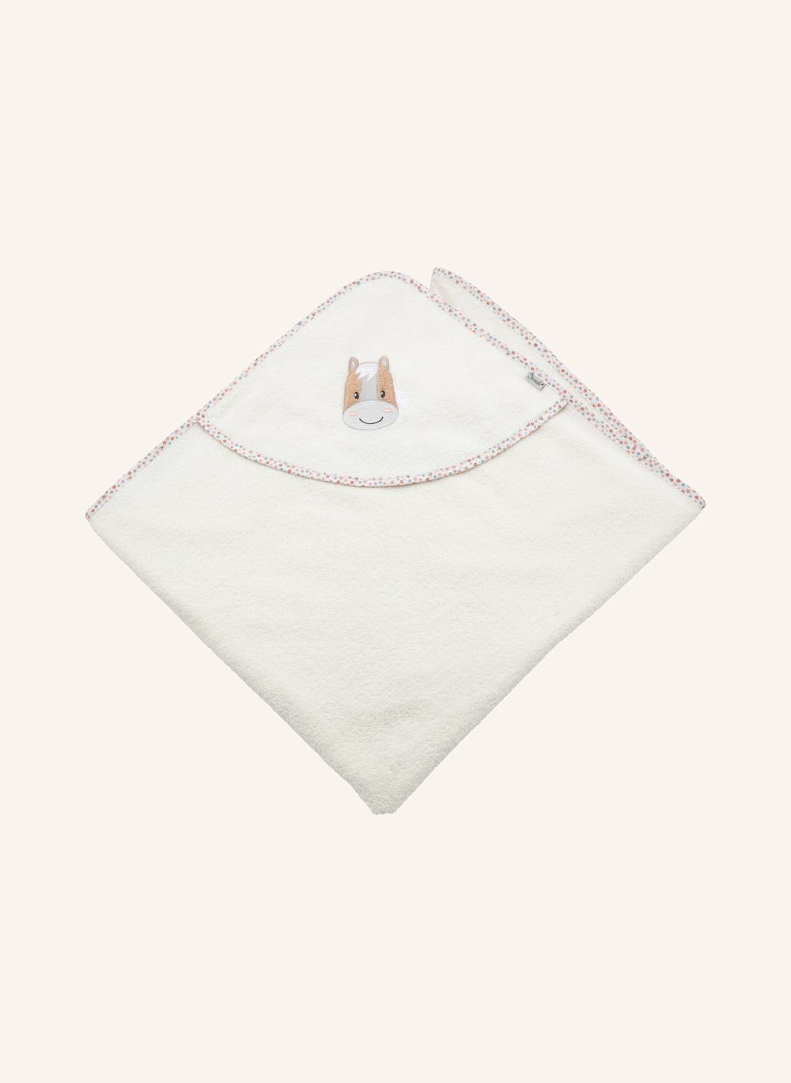 Sterntaler Kapuzenbadetuch 100X100 Sunny weiss von Sterntaler