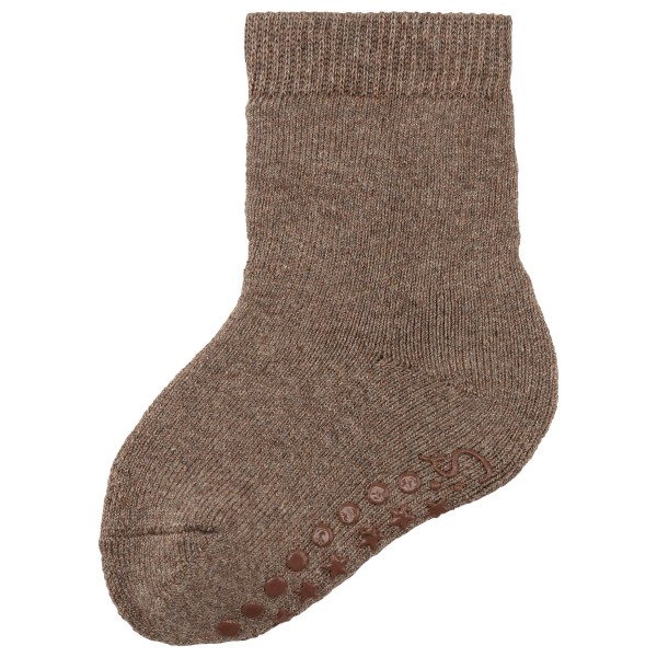 Sterntaler - Kid's ABS Woll-Socken Uni - Hüttenschuhe Gr 33/34 braun von Sterntaler