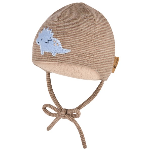 Sterntaler - Kid's Beanie Dino Embroidery - Mütze Gr 39 cm beige/braun von Sterntaler