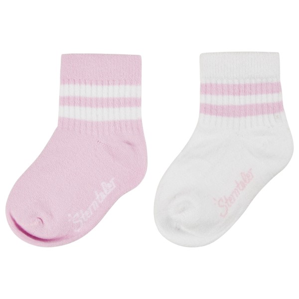 Sterntaler - Kid's Kurz-Socken DP Coolmax Rippe - Multifunktionssocken Gr 19-22 weiß/rosa von Sterntaler