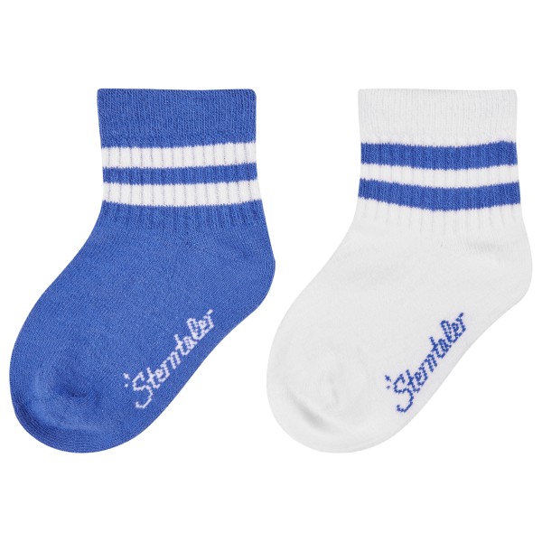 Sterntaler - Kid's Kurz-Socken DP Coolmax Rippe - Multifunktionssocken Gr 23-26 weiß/blau von Sterntaler