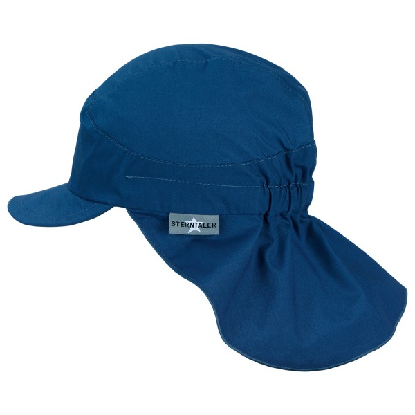 Sterntaler - Kid's Schirmmütze mit Nackenschutz Uni - Cap Gr 51 cm blau von Sterntaler