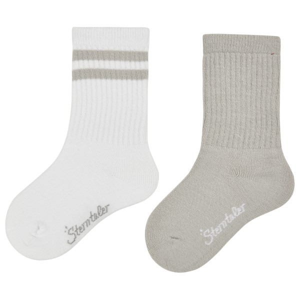 Sterntaler - Kid's Socken DP Coolmax Rippe - Multifunktionssocken Gr 17-18 grau/weiß von Sterntaler