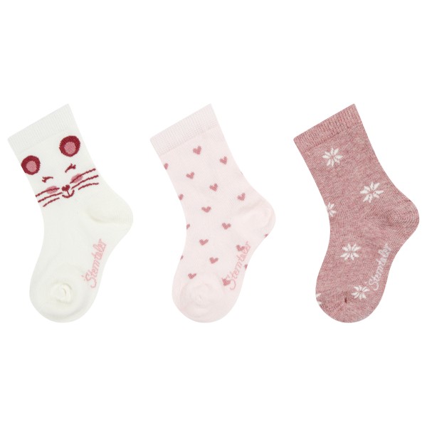Sterntaler - Kid's Socken Maus 3-Pack - Multifunktionssocken Gr 19-22 weiß/rosa von Sterntaler