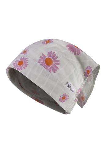 Sterntaler Kinder Kopftuch Blume für Mädchen - Weiches Kopftuch Kinderaus Baumwolle mit Viskoseanteil - Sommermütze Kinder mit Blumenmuster - Ideal als Kopftuch für Kinder - blassgrün, 51 von Sterntaler