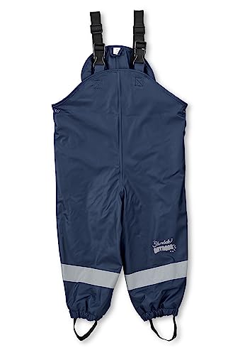Sterntaler Regenhose gefüttert uni - Kinder Regenhose wasserdicht - Jungen Matsch- und Buddelhose mit verschweißten Nähten und elastischen Hosenträgern - Regenbekleidung warm - marine, Größe 74 von Sterntaler