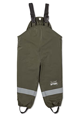 Sterntaler Kleinkind Jungen Regenhose Kinder Träger Regenträgerhose - Regenhose Kind - Wasserdicht Druckknopf und verschweißte Nähte - dunkelgrün, 110 von Sterntaler