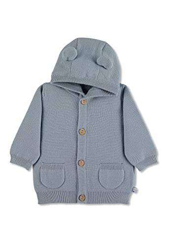 Sterntaler Kleinkind Jungen Strickjacke Baby GOTS Strickjacke Emmi - Strickjacke Baby - Strickjacke mit Öhrchen und Knopfleiste - bleu, 80 von Sterntaler