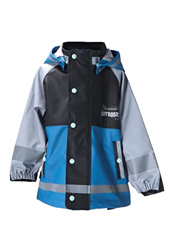 Sterntaler Kleinkind Unisex Regenjacke Kinder Funktions-Regenjacke - Jacke - Wasserdicht mit Reißverschluss und verschweißten Nähten - tintenblau, 104 von Sterntaler