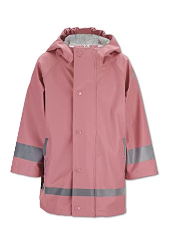 Sterntaler Regenjacke ungefüttert uni - Kinder Regenjacke wasserdicht - Mädchen Jacke mit verschweißten Nähten, Kapuze und reflektierenden Details - robuste Regenbekleidung - perlrosa, Größe 86 von Sterntaler