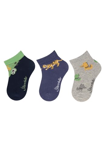 Sterntaler Kurz -Socken 3er Pack Tiere - kurze Kindersocken für Jungen - Kurzsocken mit Motiven - Socken für Kinder im Set - marine, 34 von Sterntaler