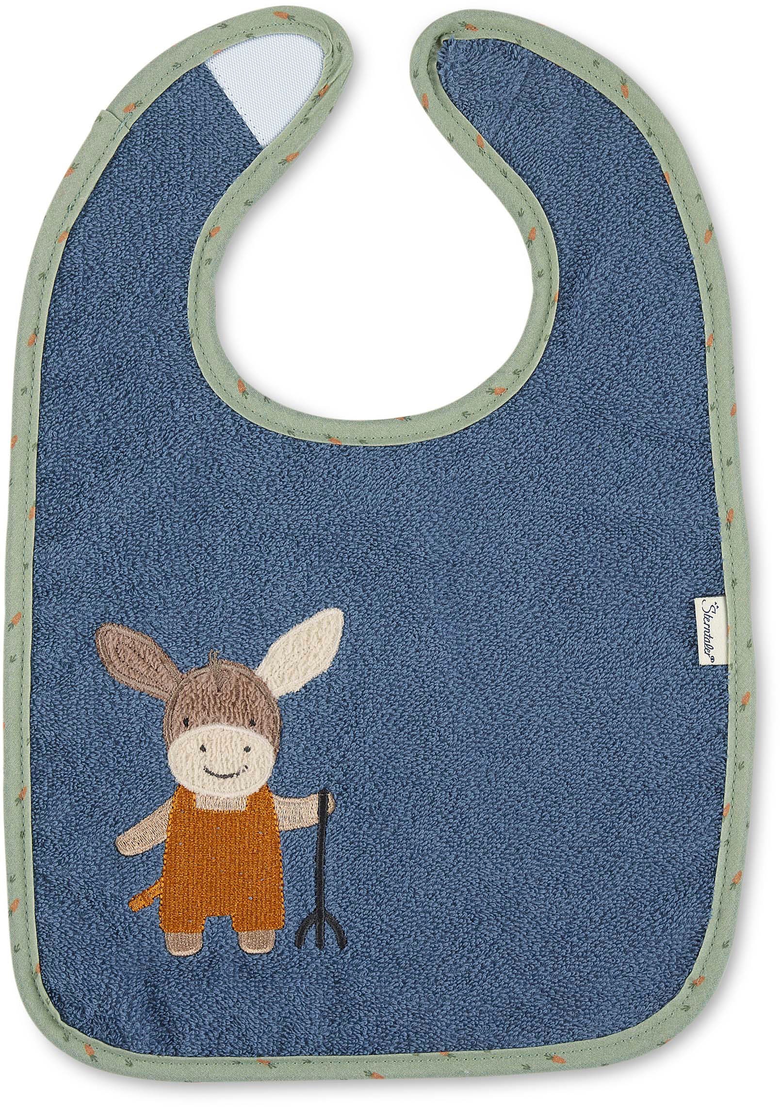 Sterntaler Lätzchen "Klettlätzchen, Emmilius Frottee, mittelblau" von Sterntaler