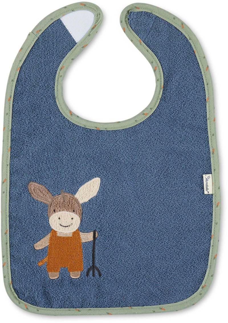 Sterntaler Lätzchen "Klettlätzchen, Emmilius Frottee, mittelblau" von Sterntaler