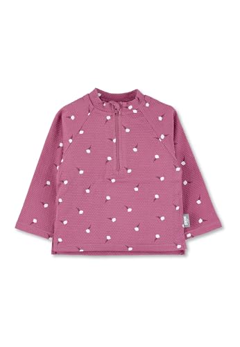 Sterntaler Langarm -Schwimmshirt Blumen für Mädchen - UV Shirt mit UV -Schutz 50+ für Badespaß - Rashguard Baby und Kinder mit Reißverschluss und kleinem Stehkragen - purpur, 80 von Sterntaler