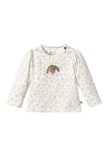 Sterntaler Langarm -Shirt Blümchen Hase Happy mit Puffärmeln - Shirt Baby mit Stickerei und Puffärmeln - Mädchen Baby Shirt Langarm mit Gänseblümchen Druck - ecru, 62 von Sterntaler