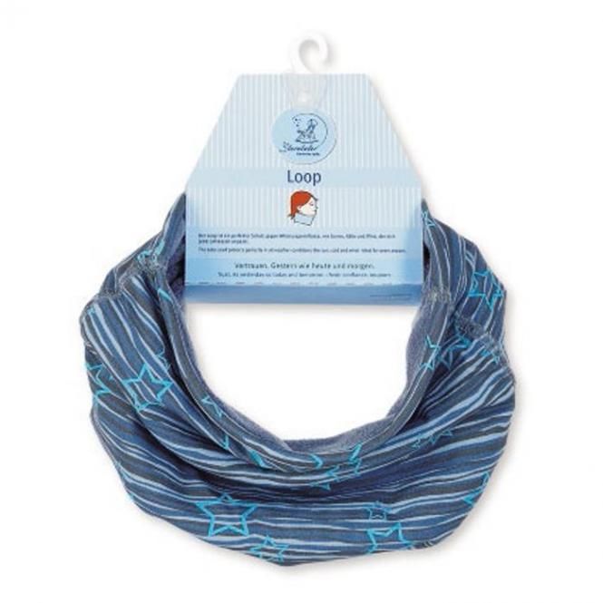 Sterntaler Loop Schal Mädchen Stern blau Winter von Sterntaler