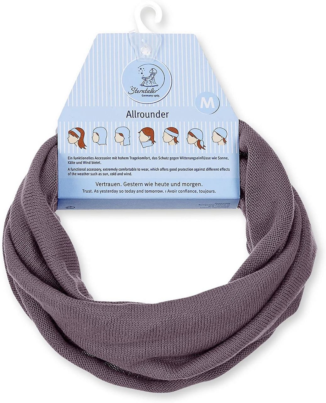 Sterntaler Loop Schal Mädchen lila Strick von Sterntaler