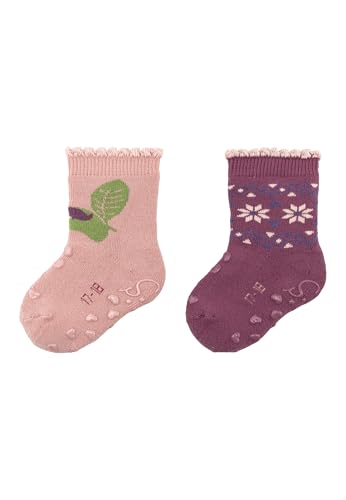 Sterntaler Mädchen ABS Krabbelsocken DP Raupe, mattrosa, 18 von Sterntaler