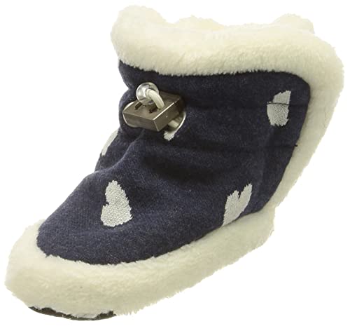 Sterntaler Mädchen Herzen Baby-Schuh, Blau Mel, 18 EU von Sterntaler