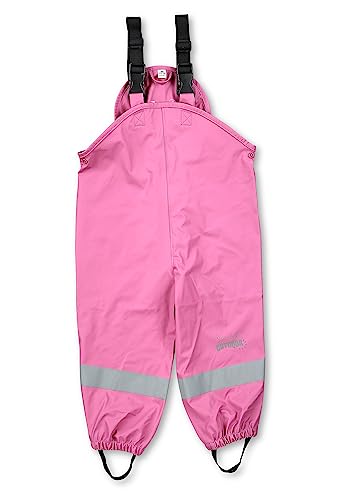 Sterntaler Regenhose ungefüttert uni - Kinder Regenhose wasserdicht - Mädchen Matsch- und Buddelhose mit verschweißten Nähten und elastischen Hosenträgern - Regenbekleidung - himbeerrosa, Größe 80 von Sterntaler