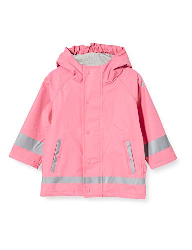 Sterntaler Regenjacke ungefüttert uni - Kinder Regenjacke wasserdicht - Mädchen Jacke mit verschweißten Nähten, Kapuze und reflektierenden Details - robuste Regenbekleidung - himbeerrosa, Größe 98 von Sterntaler
