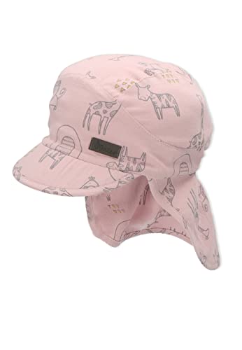 Sterntaler Mädchen Schirmmütze mit Nackenschutz Zoo Sonnenhut, rosa, 47 von Sterntaler