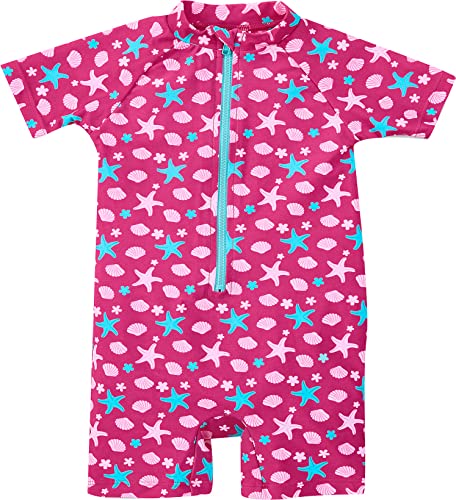 Sterntaler Mädchen Schwimmanzug, UV-Schutz 50+, Alter: 4-6 Jahre, Größe: 110/116, Farbe: Magenta von Sterntaler
