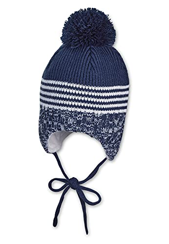 Sterntaler Baby - Jungen Strickmütze Mütze, Blau (Marine 300), 47 von Sterntaler