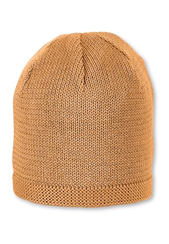 Sterntaler OCS Strickmütze - Klassische Babymütze aus Baumwollgarn (Bio) - Unisex Übergangsmütze ab Geburt - Basic Kopfbedeckung - Beanie Mütze einfarbig - mattgelb, Größe 39 von Sterntaler