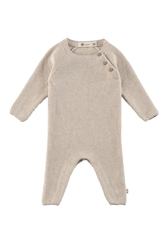 Sterntaler Overall - Unisex Einteiler aus Baumwollgarn - Baby Overall mit verdeckter Knopfleiste im Schritt - Strickoverall - bequemer Baby Jumpsuit ab Geburt - Strampler - natur melange, Größe 86 von Sterntaler