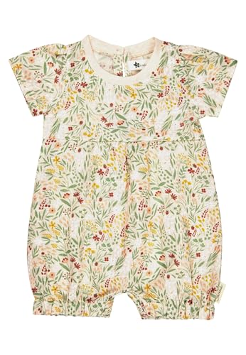 Sterntaler Playsuit Blumen - Baby Spieler aus Baumwolle in Leinenoptik - Kurzarm Overall - Mädchen Strampler im Schritt zum Knöpfen - Bequeme Sommer Bekleidung ab Geburt- zartrosa, Größe 68 von Sterntaler