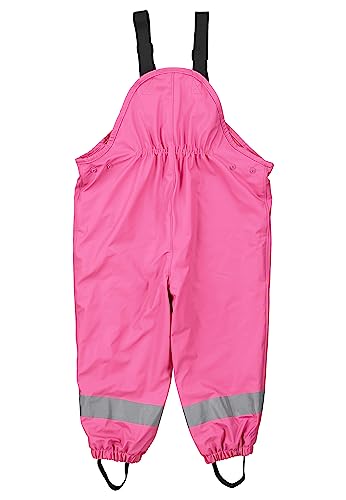 Sterntaler Regenhose gefüttert uni - Kinder Regenhose wasserdicht - Mädchen Matsch- und Buddelhose mit verschweißten Nähten und elastischen Hosenträgern - Regenbekleidung warm - himbeerrosa, Größe 122 von Sterntaler