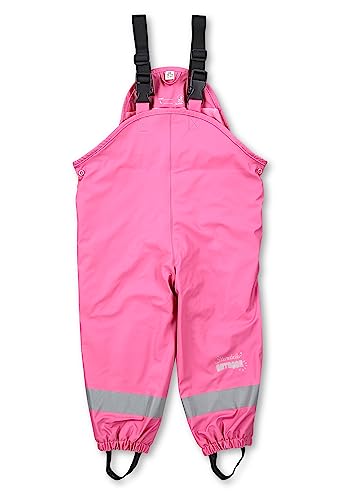 Sterntaler Regenhose gefüttert uni - Kinder Regenhose wasserdicht - Mädchen Matsch- und Buddelhose mit verschweißten Nähten und elastischen Hosenträgern - Regenbekleidung warm - himbeerrosa, Größe 128 von Sterntaler