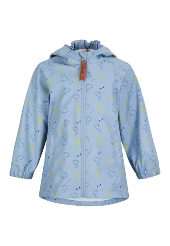 Sterntaler Regenjacke ungefüttert Dino - Kinder Regenjacke wasserdicht - Jungen Jacke mit verschweißten Nähten, Kapuze und reflektierendem Detail - robuste Regenbekleidung - blau, Größe 74 von Sterntaler