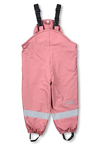 Sterntaler Regenhose gefüttert uni - Kinder Regenhose wasserdicht - Mädchen Matsch- und Buddelhose mit verschweißten Nähten und elastischen Hosenträgern - Regenbekleidung warm - perlrosa, Größe 110 von Sterntaler