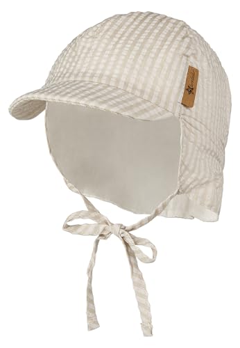Sterntaler Schirmmütze Nacken Streifen - Jungen Mütze aus Seersucker - UV-Schutz 30 Sommermütze mit Nackenschutz - Sonnenhut - Baby und Kinder Kopfbedeckung zum Binden - beige, Größe 45 Sterntaler Schirmmütze Nacken Streifen - Jungen Mütze aus Seersucker - UV-Schutz 30 Sommermütze mit Nackenschutz - Sonnenhut - Baby und Kinder Kopfbedeckung zum Binden - beige, Größe 45 von Sterntaler