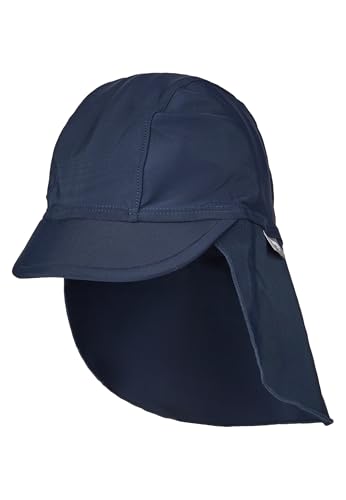 Sterntaler Schirmmütze Uni – Unisex Baby Sommermütze und Nackenschutz – UV-Schutz 50+ Mütze aus Bademodenstoff – Leicht & schnelltrocknend – Kinder Kopfbedeckung - Bademode - Farbe Marine, Größe 55 von Sterntaler