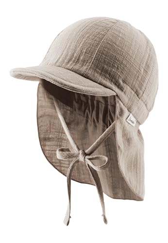 Sterntaler Schirmmütze Nacken Uni - Unisex Mütze aus luftigem Baumwoll Musselin - Sommermütze mit Nackenschutz - Sonnenhut zum Binden - Baby und Kinder Kopfbedeckung - Taupe, Größe 53 Sterntaler Schirmmütze Nacken Uni - Unisex Mütze aus luftigem Baumwoll Musselin - Sommermütze mit Nackenschutz - Sonnenhut zum Binden - Baby und Kinder Kopfbedeckung - Taupe, Größe 53 von Sterntaler