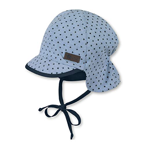 Sterntaler Baby - Jungen Schirmmütze mit Nackenschutz Sonnenhut, Blau (Himmel 325), 49 EU von Sterntaler