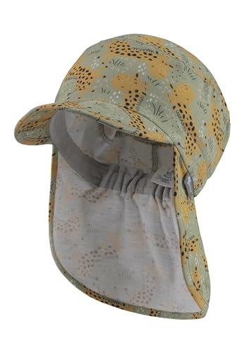 Sterntaler Schirmmütze mit Nackenschutz Giraffen - Unisex Schirmmütze Baby mit Druckmuster - Sonnenkappe mit UV -Schutz 50+ aus Flammgarnjersey - blassgrün, 49 von Sterntaler