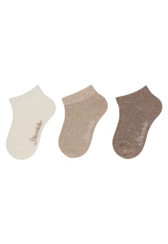 Sterntaler Sneaker -Socken 3er Pack Rippe - Kinder Sneaker Socken für Jungen - Sneaker Socken mit Rippenmuster - Socken für Kinder im Set - ecru, 26 von Sterntaler