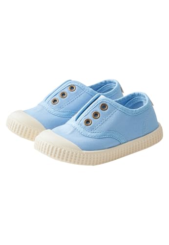 Sterntaler Sneaker Uni - Sportiver Baby Schuh aus Canvas - Kinder Sommer Schuhe mit Rutschfester Sohle - Jungen Babyschuhe mit elastischem Gummiband, knöchelhoch - samtblau Größe 28 von Sterntaler