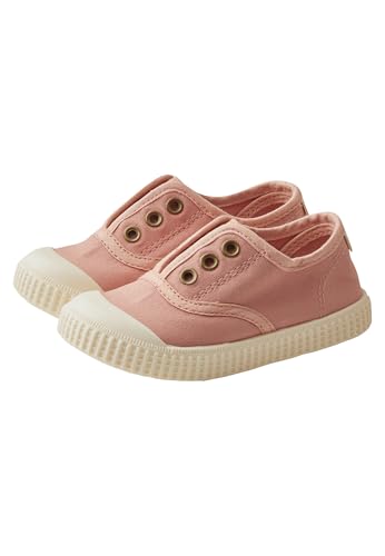 Sterntaler Sneaker Uni - Sportiver Baby Schuh aus Canvas - Kleinkind Sommer Schuhe mit Rutschfester Sohle - Mädchen Babyschuhe mit elastischem Gummiband, knöchelhoch - mattrosa, Größe 26 von Sterntaler
