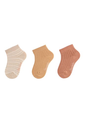 Sterntaler Socken 3er Pack - Baby und Kindersocken kurz - klassische Rippstruktur - Sportive Socke - hoher Baumwollanteil - optimale Passform - Vorteilspack Unisex Strümpfe - beige, Größe 26 von Sterntaler