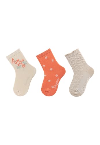 Sterntaler Socken 3er Pack Blume - Baby und Kindersocken - Trendfarben und Muster - hoher Baumwollanteil - optimale Passform - Vorteilspack Mädchen Strümpfe - cremeweiß, Größe 30 von Sterntaler