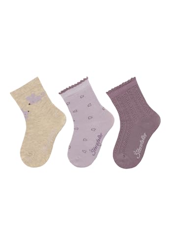 Sterntaler Mädchen Socken 3er Pack Mäuse, Natur Melange, 22 von Sterntaler