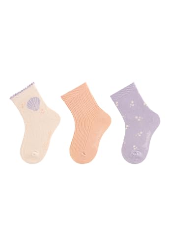Sterntaler Socken 3er Pack Muschel - Baby und Kindersocken - modische Farben, Muster und Designs - hoher Baumwollanteil - optimale Passform - Vorteilspack Mädchen Strümpfe - zartrosa, Größe 22 von Sterntaler