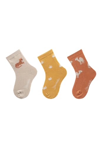 Sterntaler Socken 3er Pack Tiger - Baby und Kindersocken - modische Farben, Muster und Designs - hoher Baumwollanteil - optimale Passform - Vorteilspack Unisex Strümpfe - beige, Größe 30 von Sterntaler