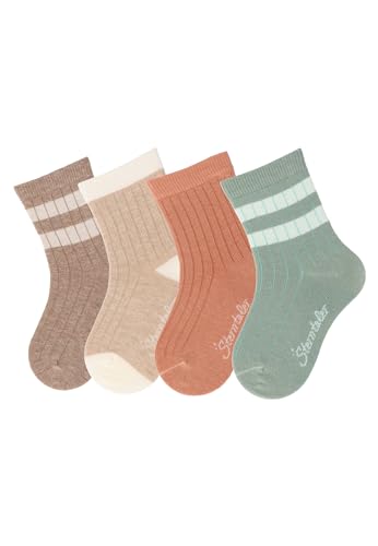 Sterntaler Socken 4er Pack Rippenmuster - Babysocken für Jungen - Babysocken mit Rippenmuster - Socken für Babys im Set - braun melange, 22 von Sterntaler