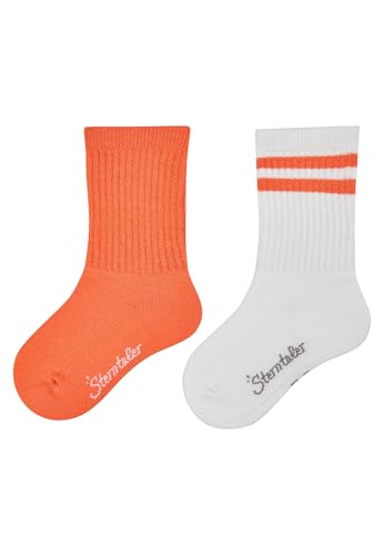 Sterntaler Socken Doppelpack Coolmax Rippe - Baby und Kindersocken - klassische Rippstruktur - Sport Socke - klimaregulierend - optimale Passform - 2er Pack Unisex Strümpfe - leuchtorange, Größe 34 Sterntaler Socken Doppelpack Coolmax Rippe - Baby und Kindersocken - klassische Rippstruktur - Sport Socke - klimaregulierend - optimale Passform - 2er Pack Unisex Strümpfe - leuchtorange, Größe 34 von Sterntaler